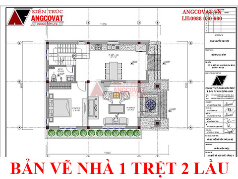 Top 50 bản vẽ nhà 1 trệt 2 lầu đẹp nhất