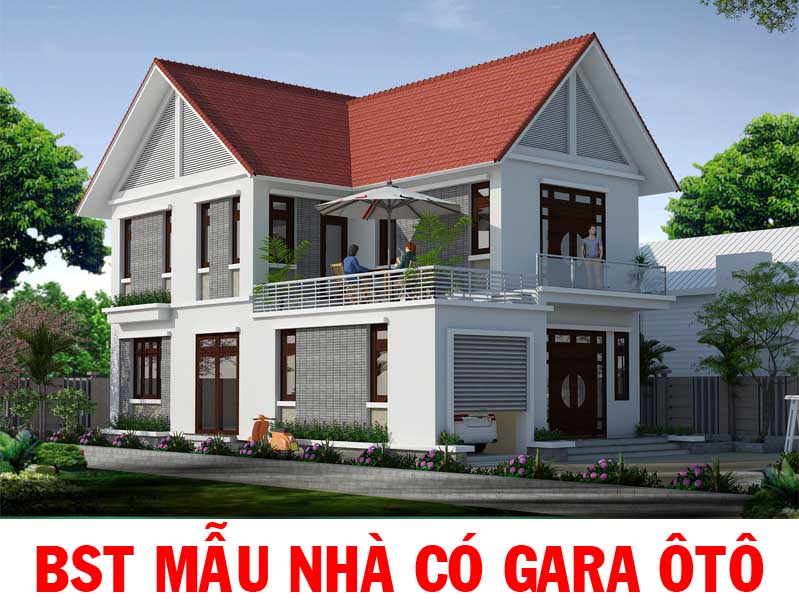 mẫu nhà cấp 4 đẹp có gara ô tô