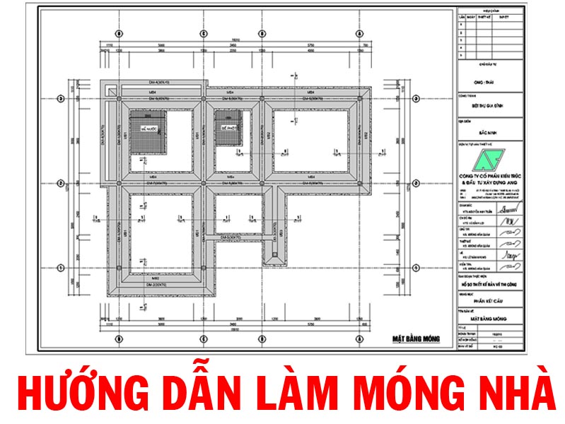 Hướng dẫn chi tiết cách làm thiết kế và thi công móng nhà dân đơn giản và dễ làm TV201076
