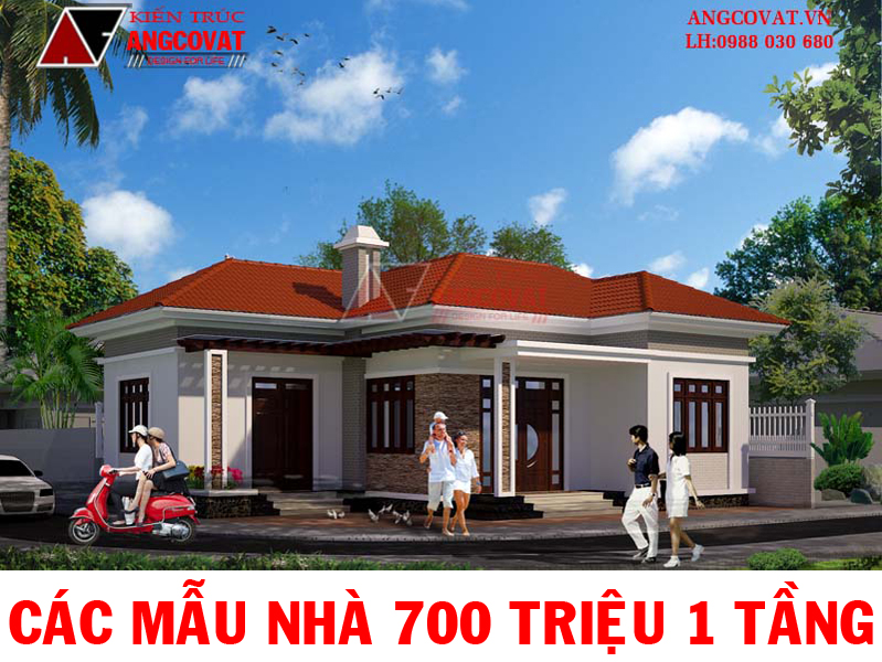 xây nhà 1 tầng 700 triệu