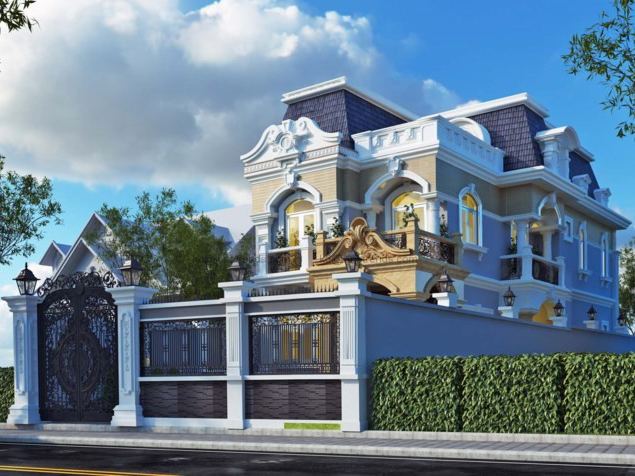 Mẫu biệt thự 2 tầng cổ điển đẹp