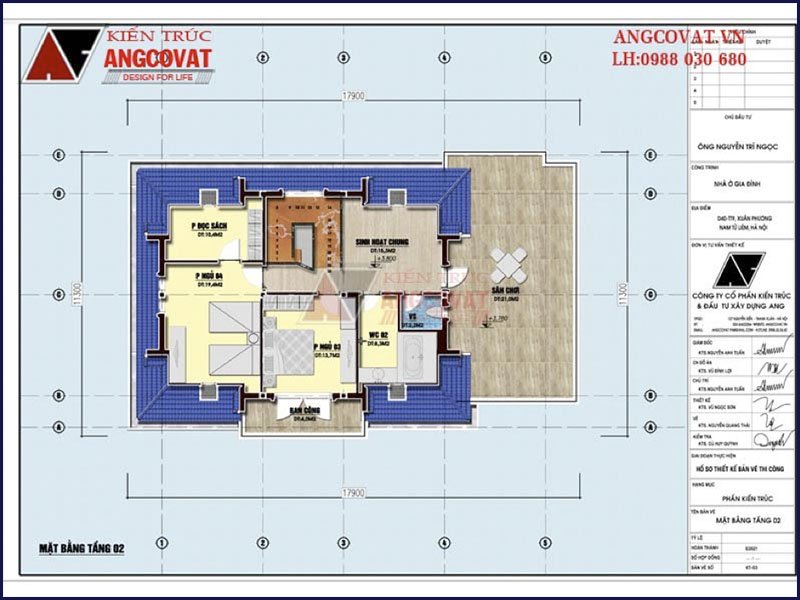Mặt bằng tầng lửng: Mẫu nhà cấp 4 130m2 4 phòng ngủ 1.5 tầng độc đáo, ấn tượng