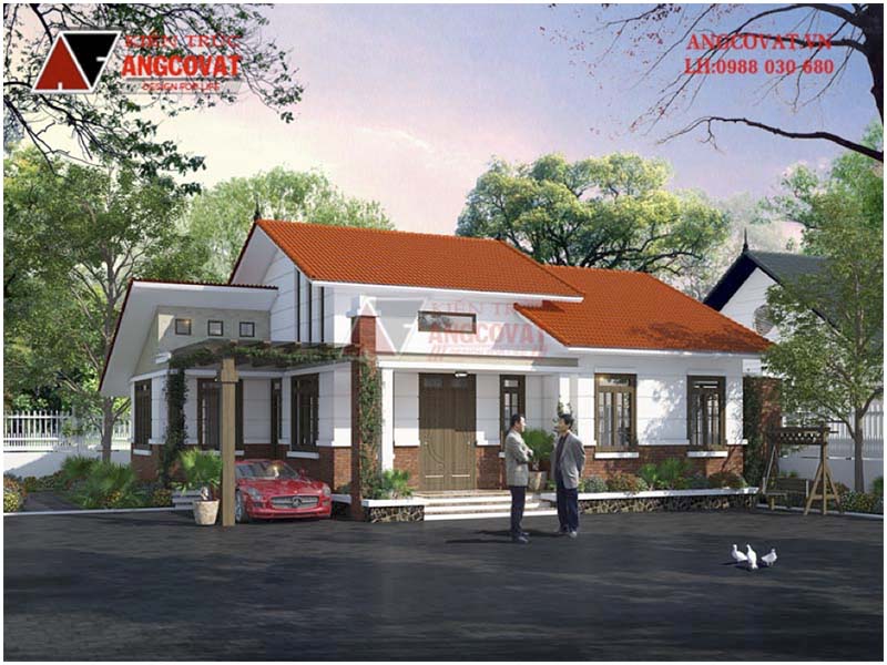 Tìm hiểu cách tính chi phí xây nhà cấp 4 130m2 từ công trình nhà đẹp mặt tiền 15m