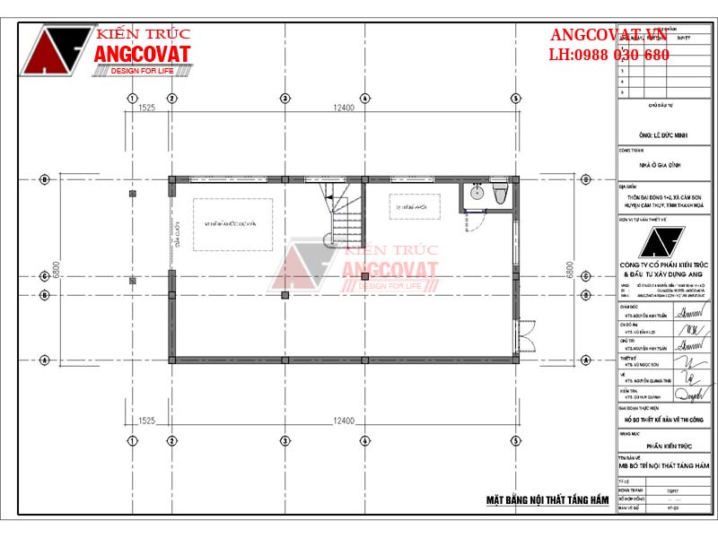 mặt bằng biệt thự 2 tầng