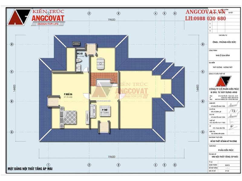 Mặt bằng nhà 1 tầng có gác lửng kiến trúc tân cổ điển sang trọng 160m2 – Gác lửng
