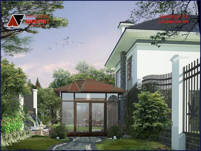 Thiết kế nhà kính: Nhà cấp 4 130m2 4 phòng ngủ kết hợp tầng hầm tại Hà Nội