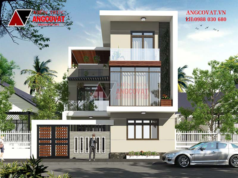 Mẫu biệt thự mini 3 tầng đẹp