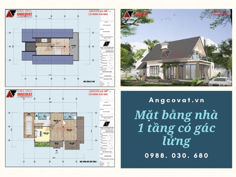 Những nội dung cần lưu ý khi thiết kế mặt bằng nhà 1 tầng có gác lửng