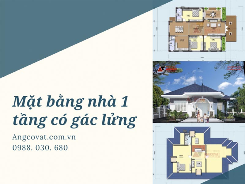 Chi phí thiết kế và xây dựng công trình có mặt bằng nhà 1 tầng có gác lửng hoàn mỹ