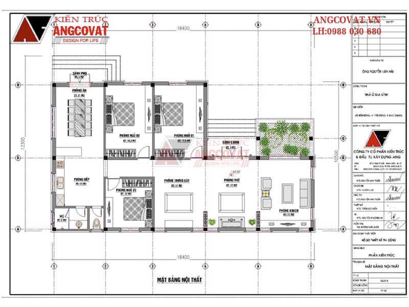 Mặt bằng: Nhà trệt mái thái chữ L diện tích 160m2 có 3 phòng ngủ tại Bắc Giang