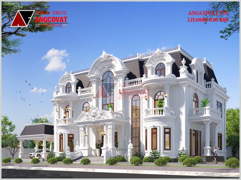Phong cách kiến trúc cổ đển cho thấy sự sang trọng, quyền thế của gia chủ chính về thế vấn đề biệt thự 2 tầng giá bao nhiêu sẽ không làm trở ngại việc mong muốn sở hữu căn biệt thự như thế này của chủ đầu tư.