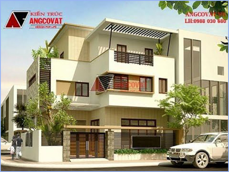 thiết kế nhà 3 tầng phong cách tối giản, ấn tượng