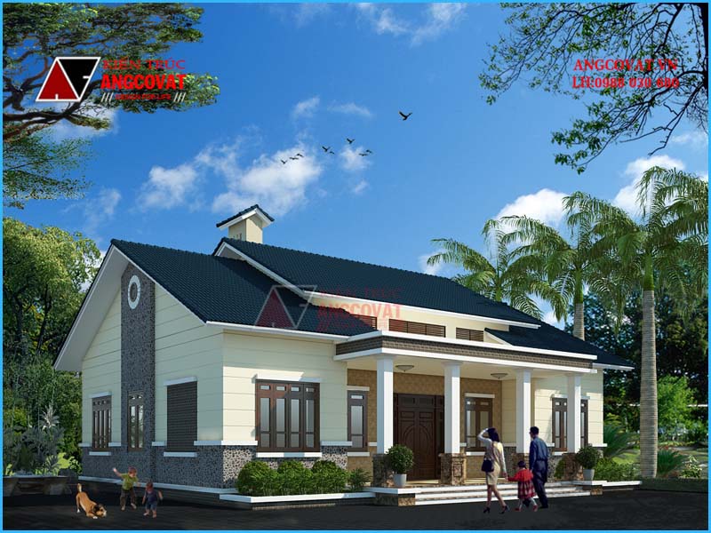 Mẫu biệt thự vườn trệt hiện đại ấn tượng