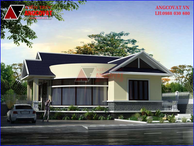 Kiến trúc nhà trệt đơn giản phong cách châu âu
