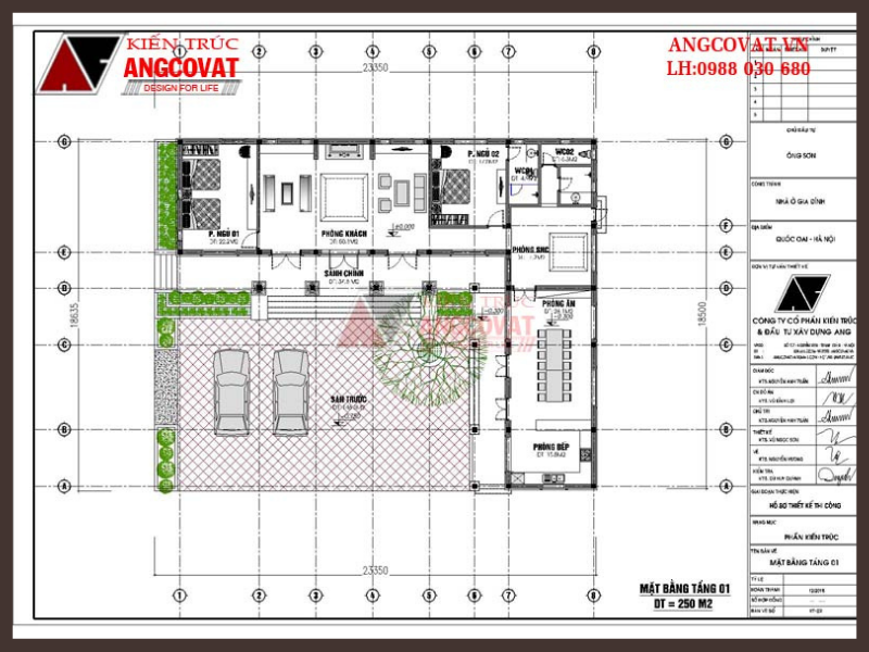 Mặt bằng công năng nhà cấp 4 nông thôn 180m2 mái ngói