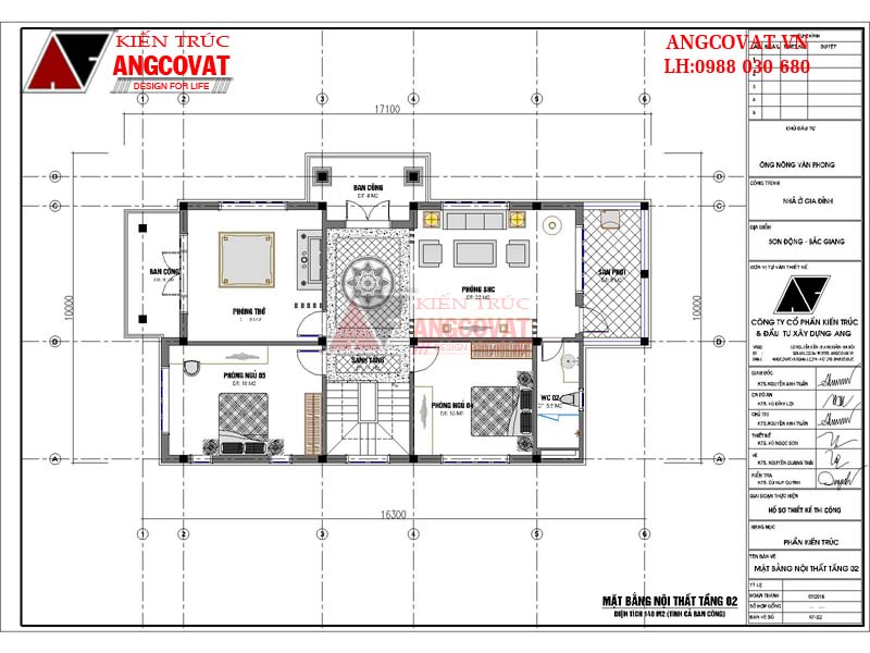 Thiết kế nhà 2 tầng 4 phòng ngủ đơn giản