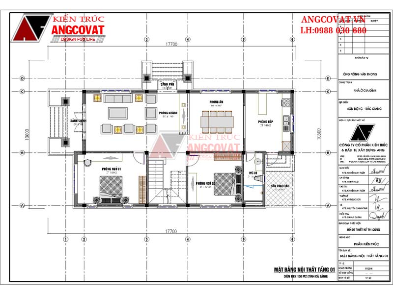 thiết kế nhà 2 tầng 4 phòng ngủ đơn giản