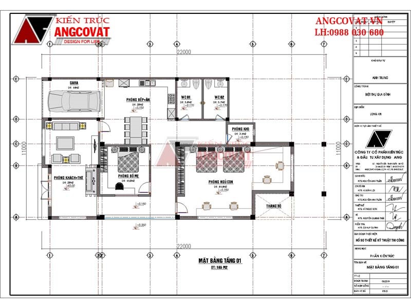Bản vẽ mặt bằng tầng 1 thiết kế nhà 2 tầng kinh doanh diện tích gần 200m2 sử dụng