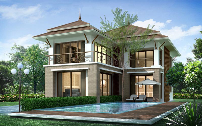 Mẫu biệt thự có bể bơi đẹp