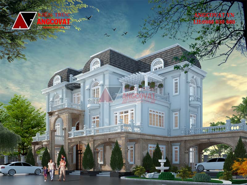biệt thự mái mansard