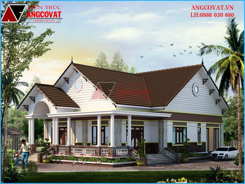Mẫu biệt thự vườn trệt hiện đại đẹp