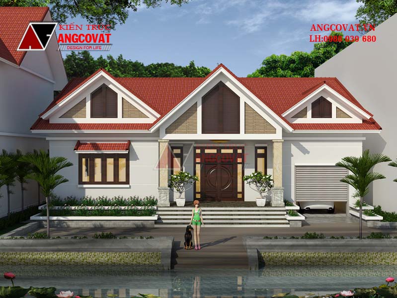 Hình ảnh thiết kế: Những mẫu nhà vuông 3 phòng ngủ đẹp 1 tầng tại Quảng Ninh
