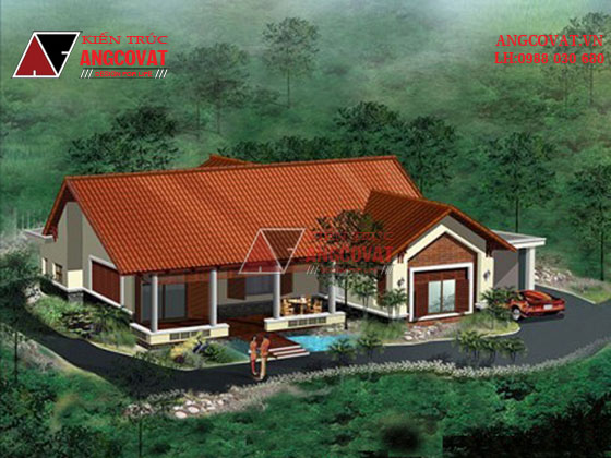 Phối cảnh nhà có gara ô tô đẹp tại Thanh Hoá