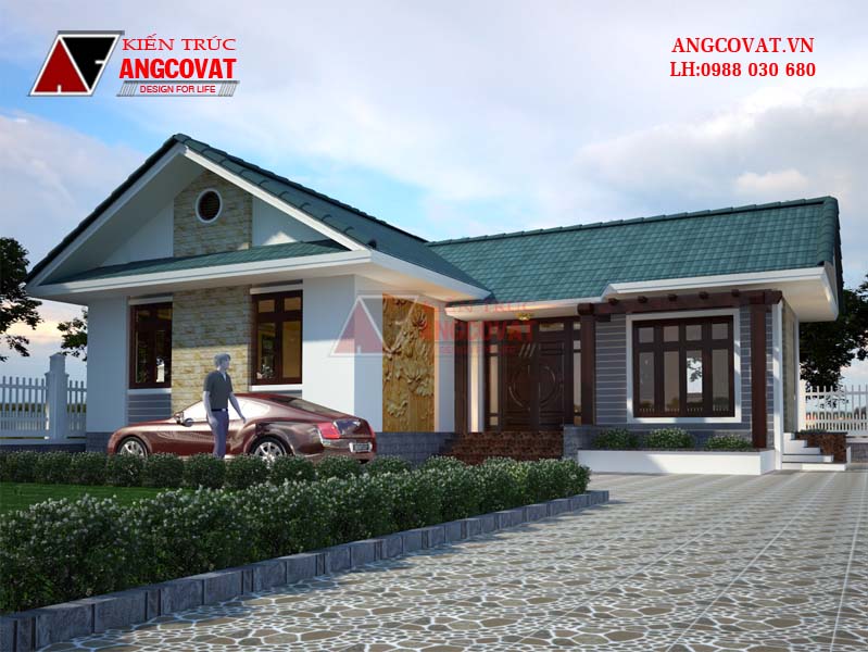 Mẫu thiết kế nhà cấp 4 hình chữ L mái thái 3 phòng ngủ diện tích 100m2 Mẫu Thiết Kế Nhà Cấp 4 Hình Chữ L Mái Thái 3 Phòng Ngủ Diện Tích 100M2