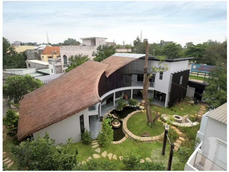 thiết kế nhà xanh sân vườn rộng