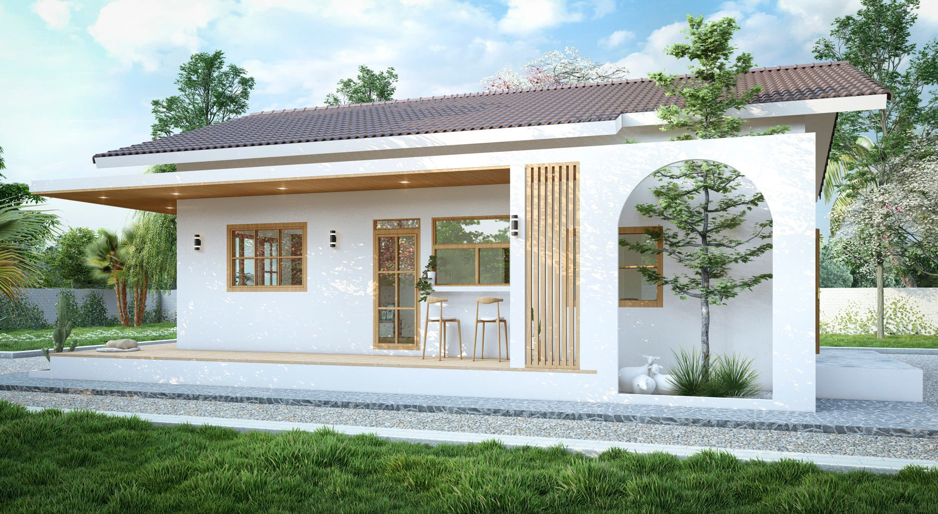 Thiết kế nhà vườn cấp 4 nông thôn theo phong cách Nhật Bản Thiết Kế Nhà Vườn Cấp 4 Nông Thôn Theo Phong Cách Nhật Bản