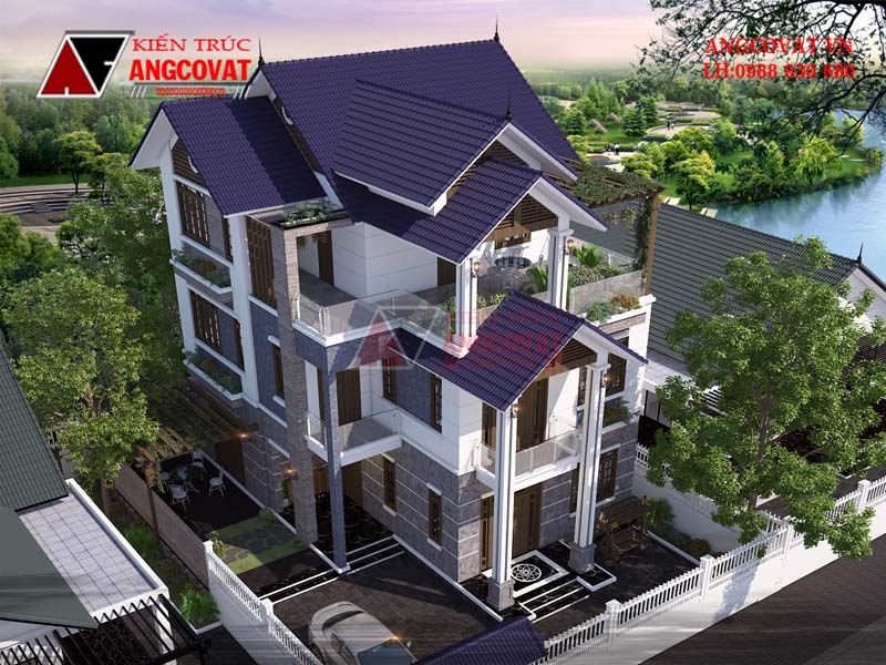 thiết kế nhà đẹp 1 trệt 1 lầu 1 sân thượng