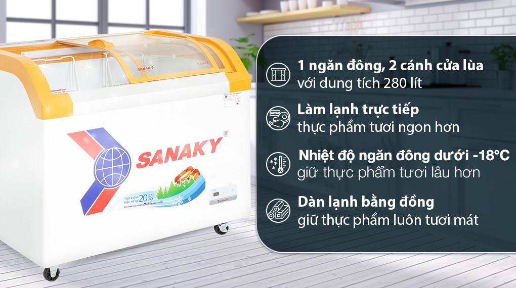 Tủ Đông Sanaky 280 lít VH-3899KB