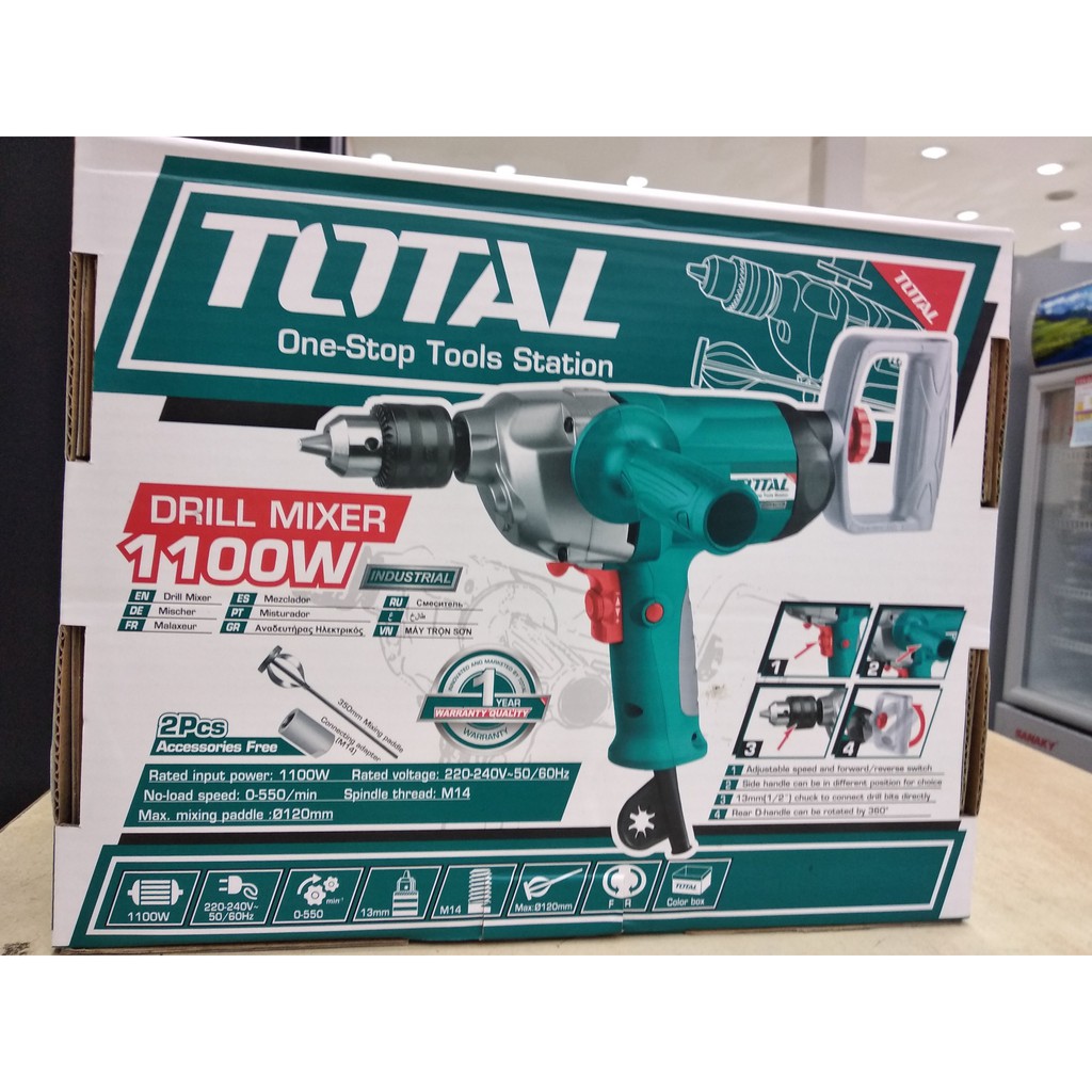 Máy khoan trộn sơn Total TD61101E 1100W