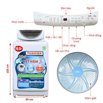 Máy giặt Toshiba 10 kg AW-B1100GV ( Trưng bày )