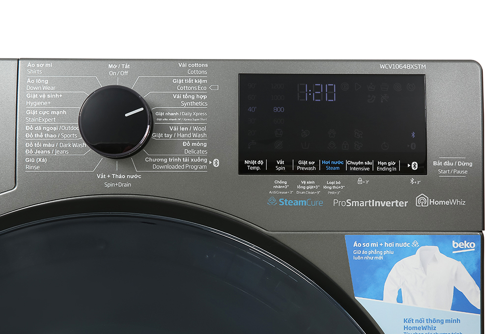 Máy giặt Beko Inverter 10 kg WCV10648XSTM