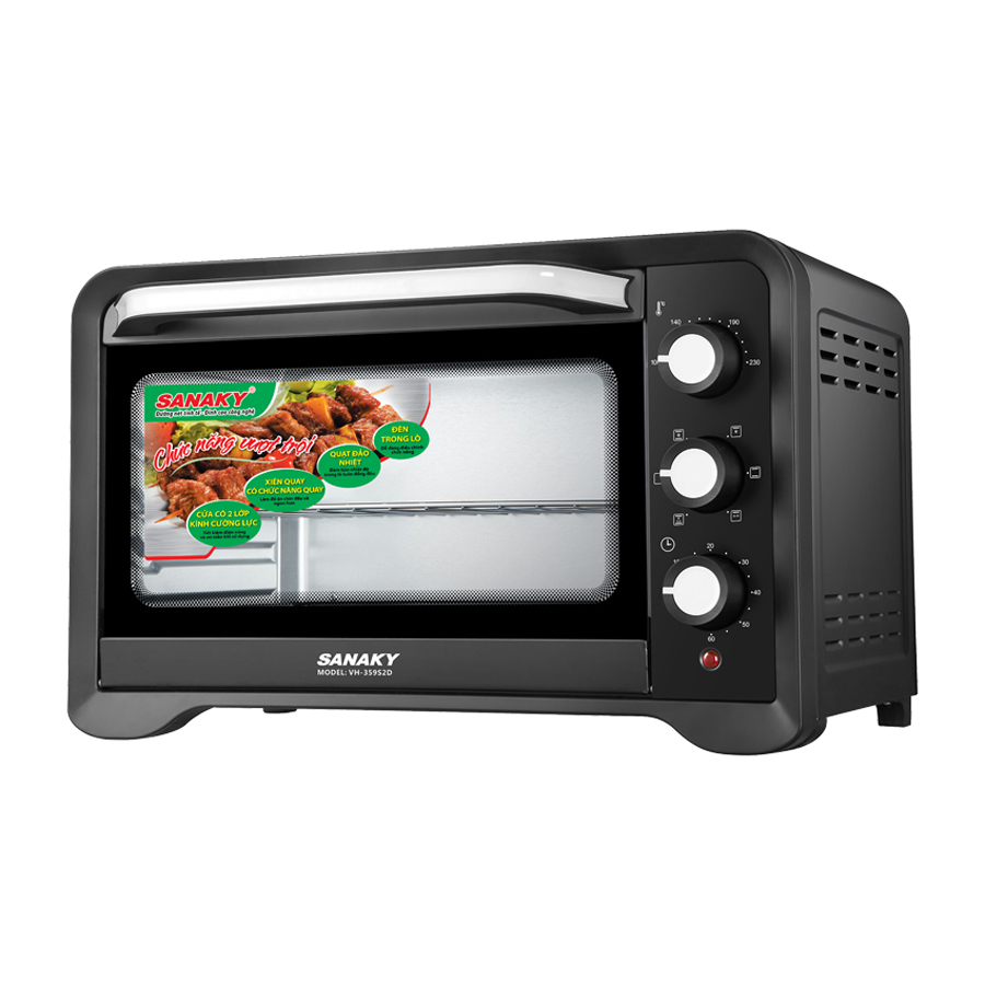 Lò nướng Sanaky VH-359S2D, dung tích 35 lít, công suất 1600 W