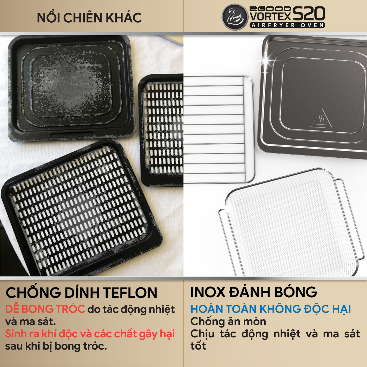 NỒI CHIÊN KHÔNG DẦU 2GOOD VORTEX S20