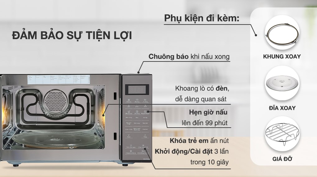 Lò vi sóng có nướng Panasonic NN-CT66MBYUE 27 lít