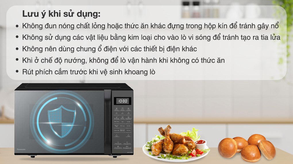 Lò vi sóng có nướng Panasonic NN-CT66MBYUE 27 lít