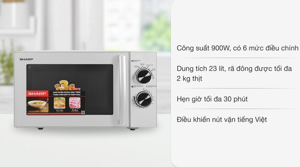 Lò vi sóng Sharp R-32A2VN-S 23 lít
