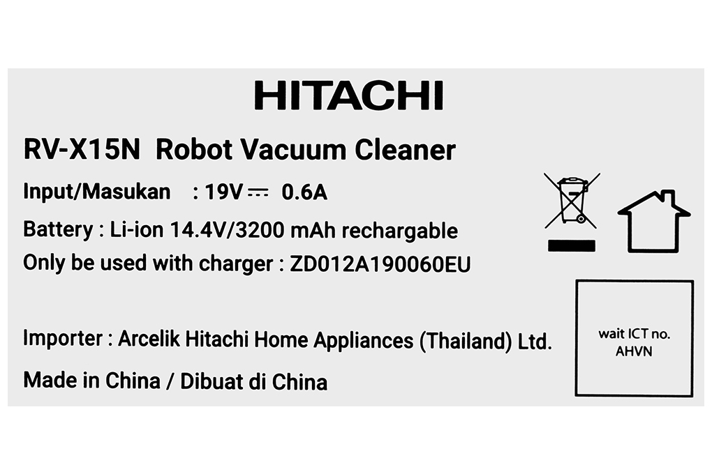 Robot hút bụi lau nhà Hitachi RV-X15N