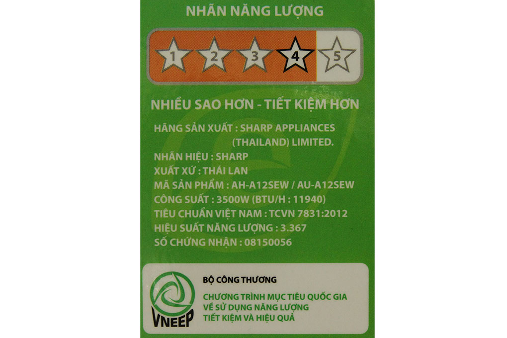 Máy lạnh Sharp AH-A12SEW ( Trưng bày )