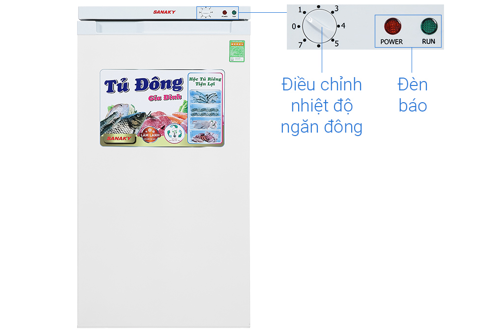 Tủ đông Sanaky 118 lít TD.VH160VD
