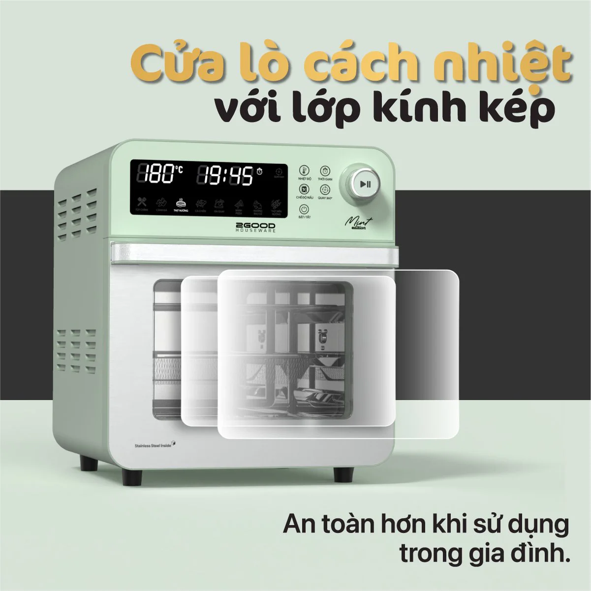 Nồi Chiên Không Dầu 2GOOD Vortex S-19 Air Fryer Oven (14.5L)