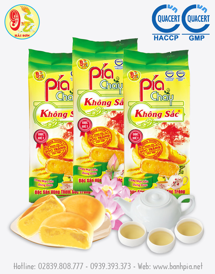 Bánh Pía Chay Hải Sơn Hộp 350G - Bánh Pía Sóc Trăng Bánh Pía Hải Sơn