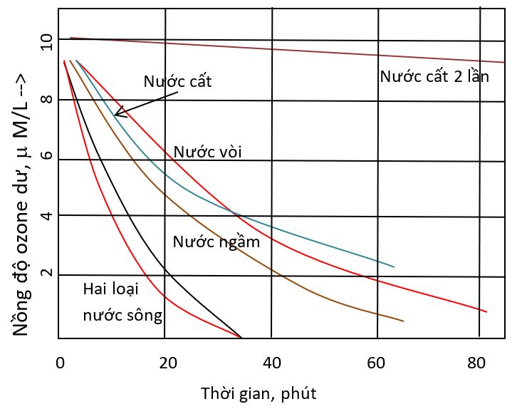 Sự phân hủy của ozone và khử ozone dư