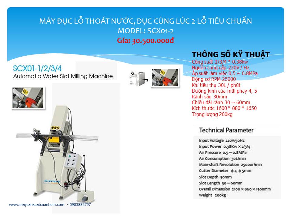 Máy đục lỗ thoát nước, hiệu Maxicut