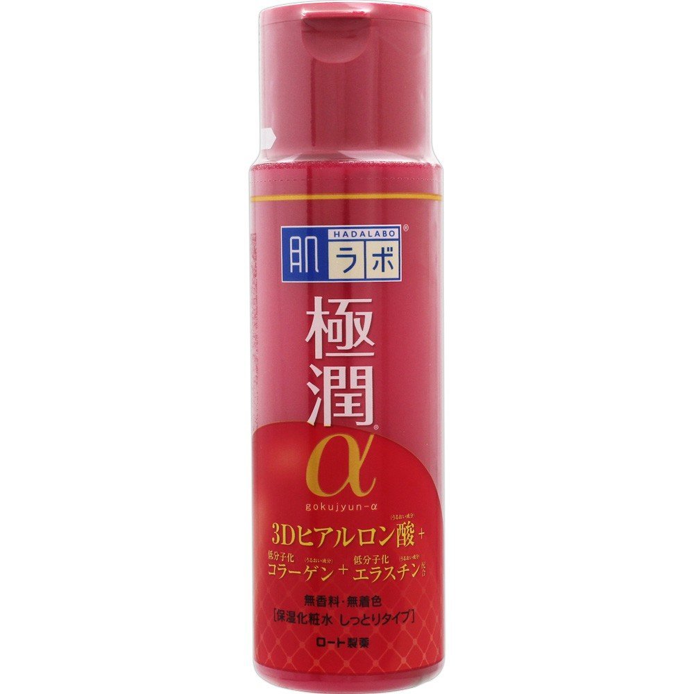 Nước hoa hồng Hada Labo màu đỏ  dùng cho da khô 170ml