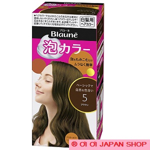 Thuốc nhuộm tóc Nhật Kao Blaune phủ bạc dạng bọt