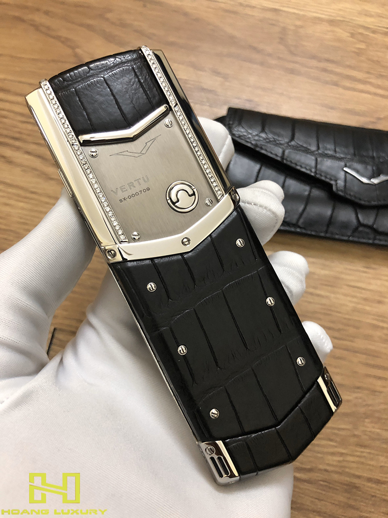 Điện thoại vertu signature s thép bóng điểm kim - 07